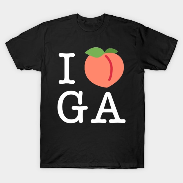 I Peach Georgia (White Lettering) T-Shirt by KyleHarlow